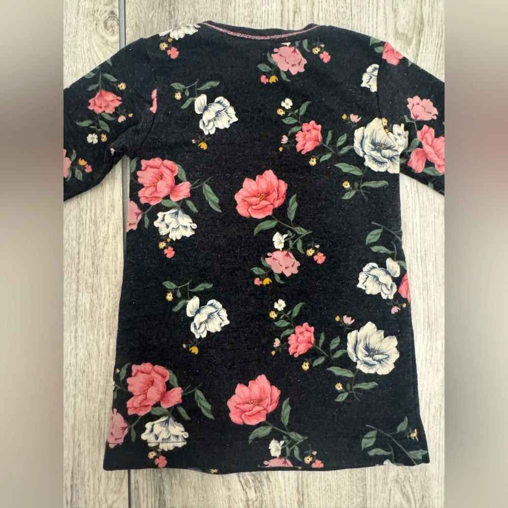 Old Navy Black and Pink Long Sleeve Dress